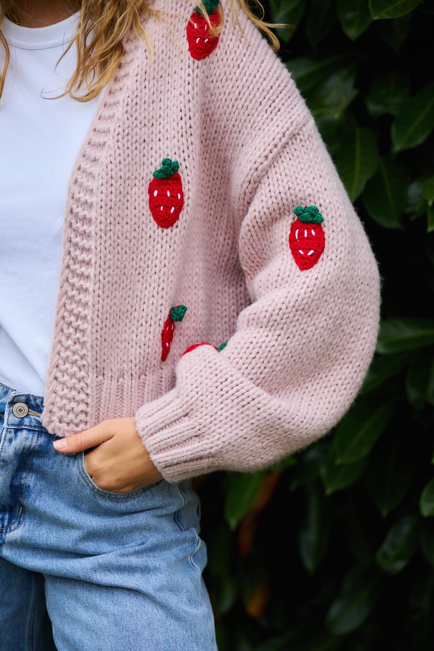 Cardigan Leonie fraises